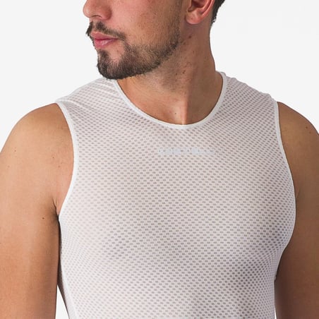 Maillot Intérieur Sans Manches Castelli Pro Mesh 2.0 Blanc