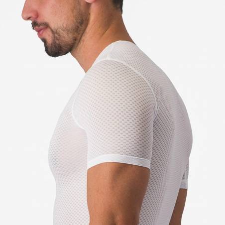 Koszulka Termiczna Castelli Pro Mesh 2.0 z krótkim rękawem Biała