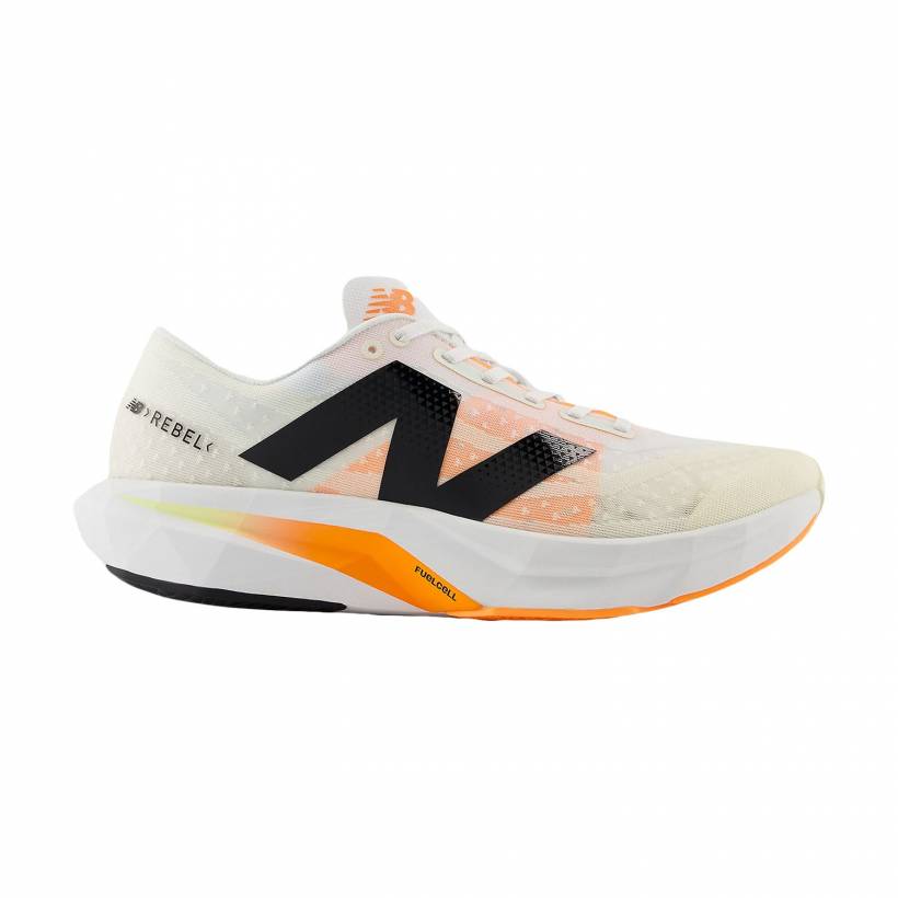 Buty New Balance FuelCell Rebel v4 Biało-Pomarańczowe SS25