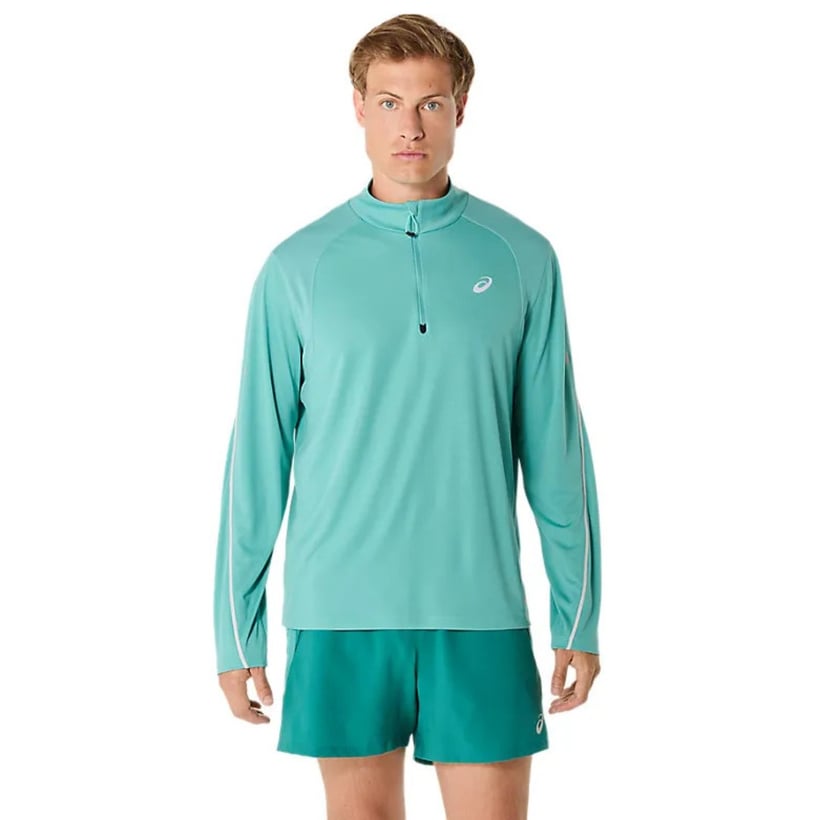 Felpa Asics Road Lite-Show 1/2 Zip Azzurro Chiaro