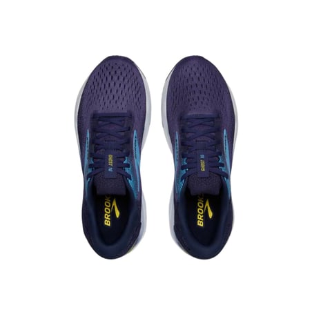 Ténis Brooks Ghost 16 Azul Amarelo SS25