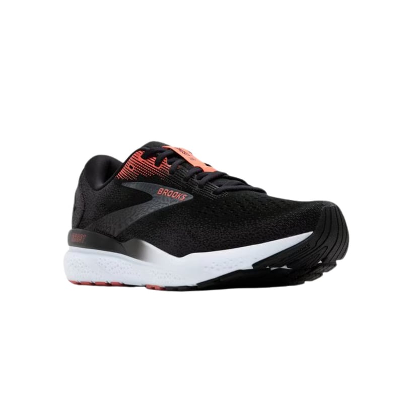Brooks Ghost 16 Zwart Rood SS25 Sneakers