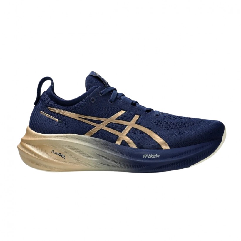 Buty Asics Gel-Nimbus 26 Platinum Niebiesko-Złote