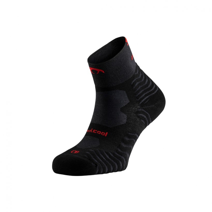 Calcetines Lurbel Stone Pro Four Negro Rojo