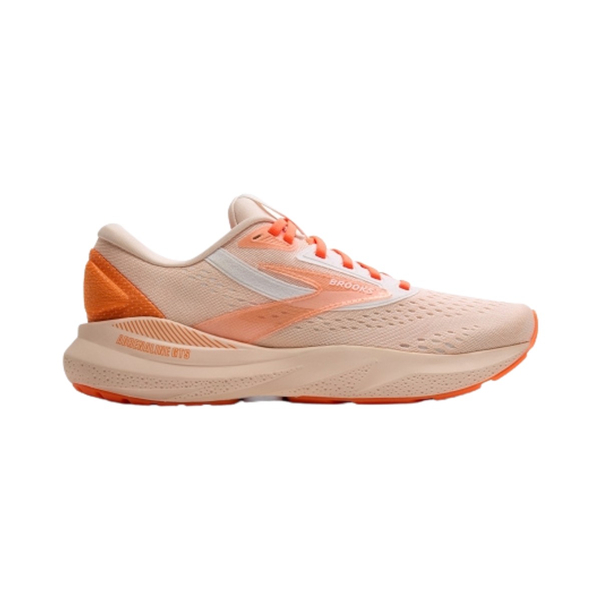 Zapatillas Brooks Adrenaline GTS 24 Naranja Blanco SS25 Mujer