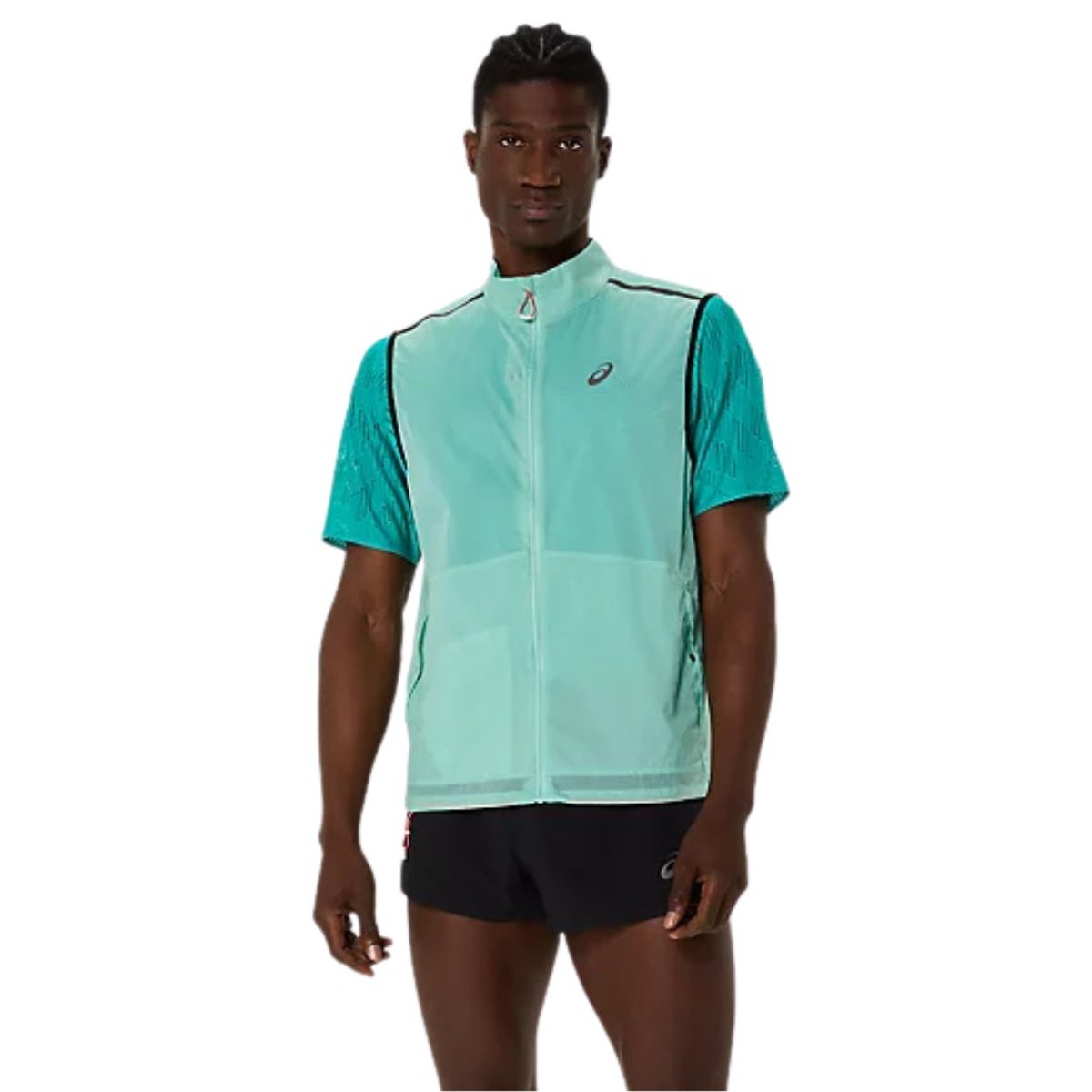 Asics Metarun Packable Weste in Grün, Größe L