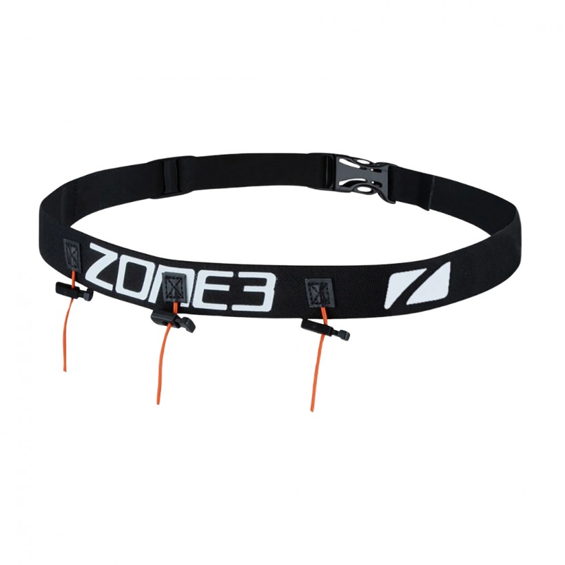 Portapettorale Zone 3 Racebelt Gel Loops Nero Arancione