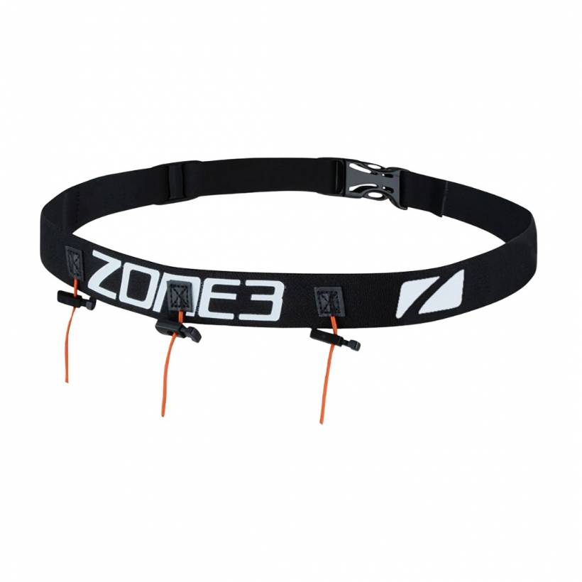 Zone3 Racebelt Gel Loops Startnummerngürtel Schwarz Orange