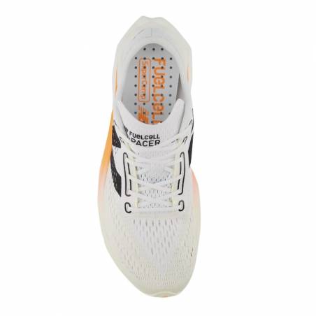 Zapatillas New Balance FuelCell SuperComp Pacer v2 Blanco Naranja SS25