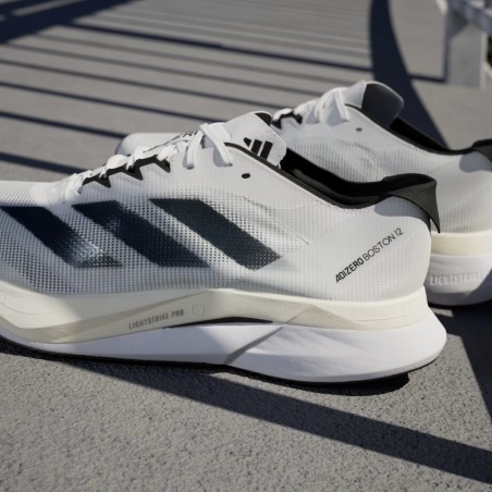 Buty Adidas Adizero Boston 12 Biało-Czarne SS25