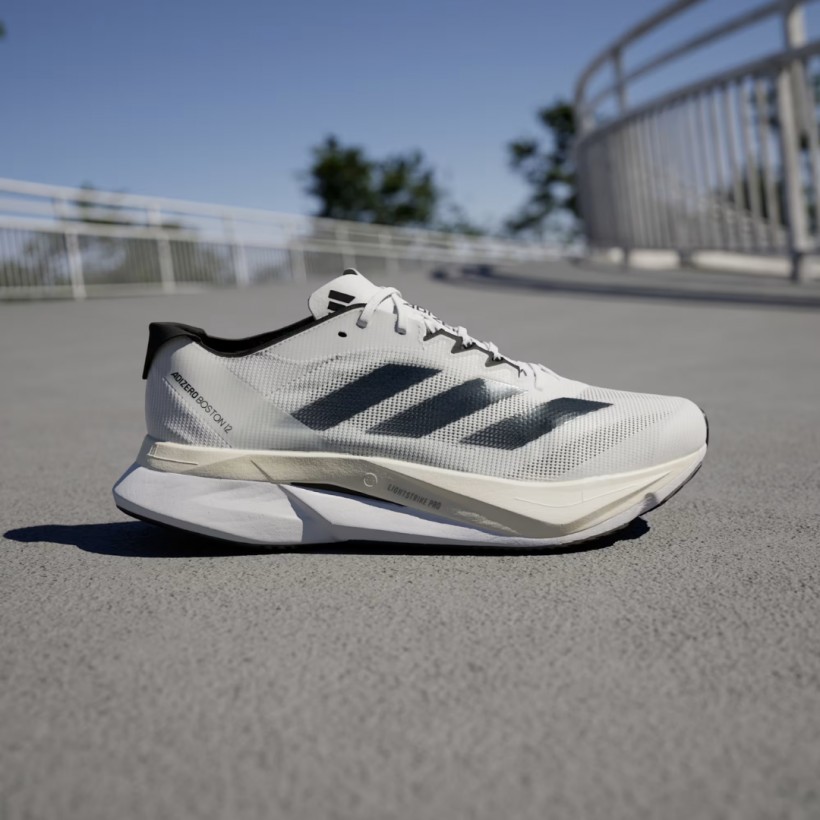 Buty Adidas Adizero Boston 12 Biało-Czarne SS25