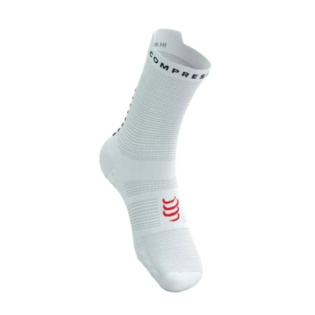 Compressport Pro Racing V4.0 Run High Weiß Schwarz