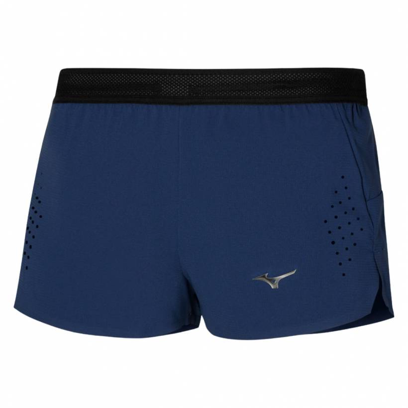Krótkie spodenki Mizuno Tech Light Split 1.5 Niebieskie
