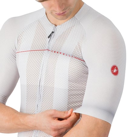 Castelli Climber's A/C Korte Mouw Jersey Wit Grijs