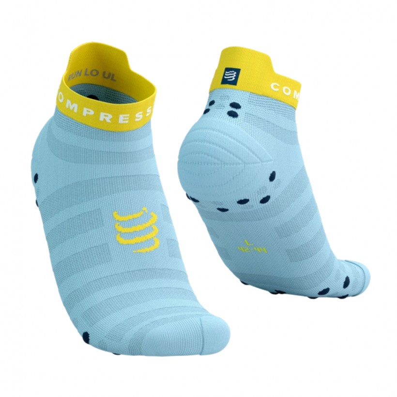 Compressport Pro Racing v4.0 Ultralight Low Running Socken Blau Gelb