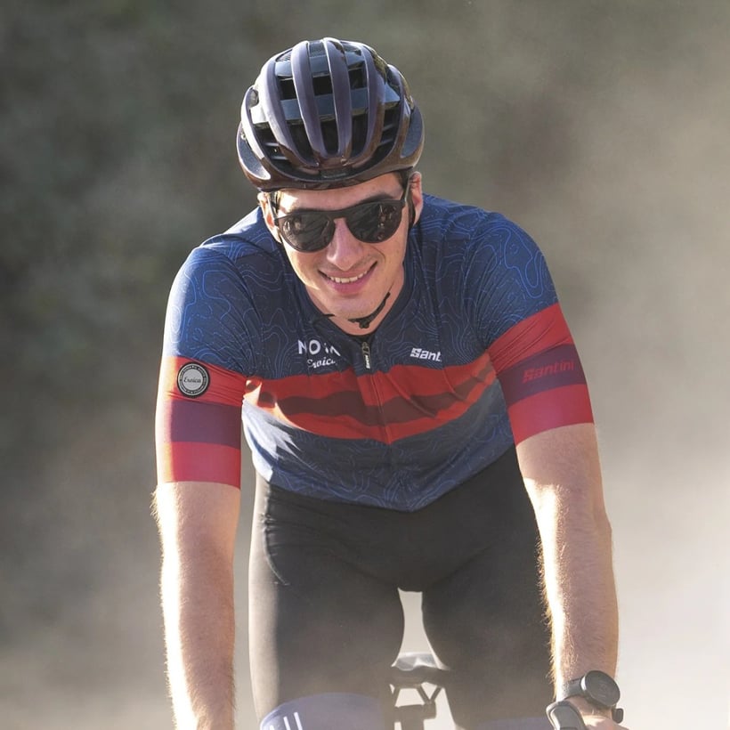 Capacete Abus AirBreaker x Eroica Vermelho Preto