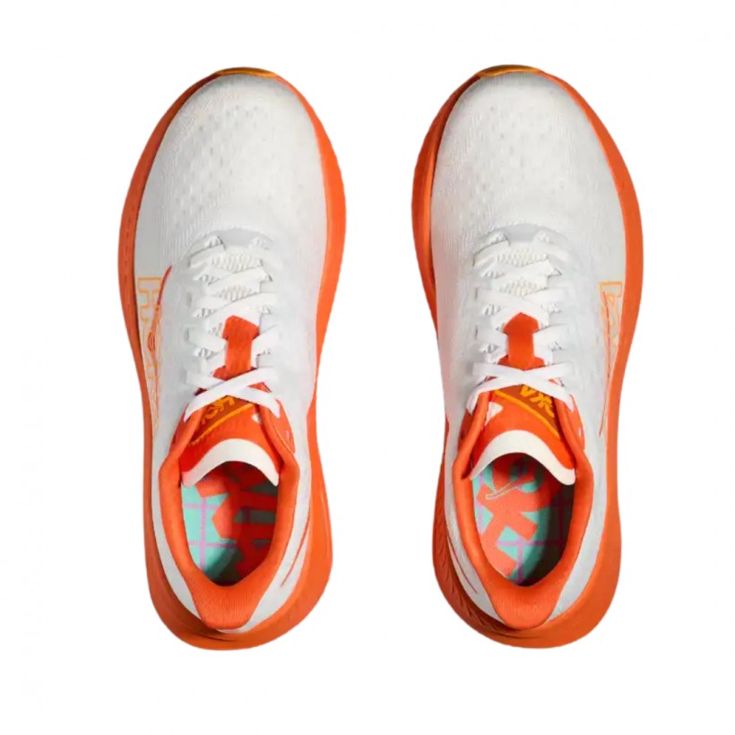 Hoka Mach 6 White Orange Shoe