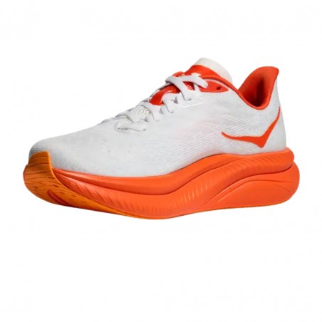 Hoka Mach 6 White Orange Shoe