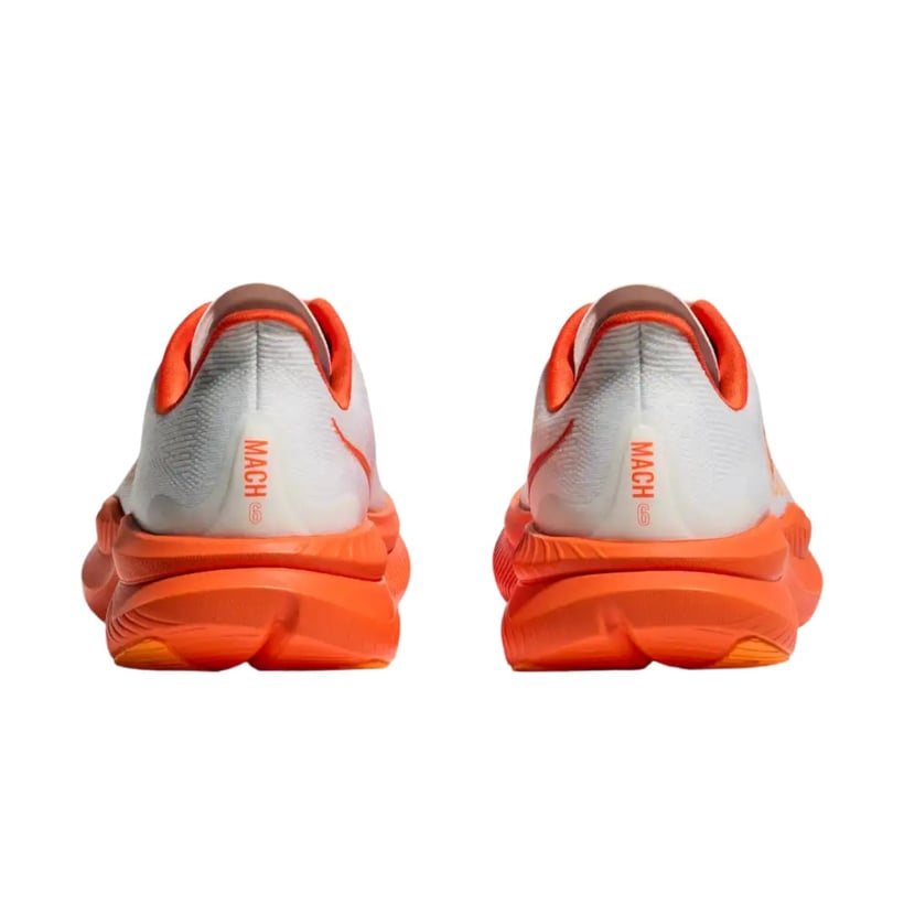 Hoka Mach 6 White Orange Shoes