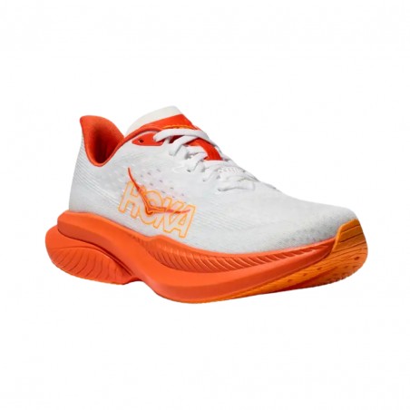 Hoka Mach 6 White Orange Shoe