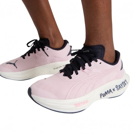 Puma x SAYSKY Deviate Nitro 3 Schuhe Rosa Schwarz SS25 Damen