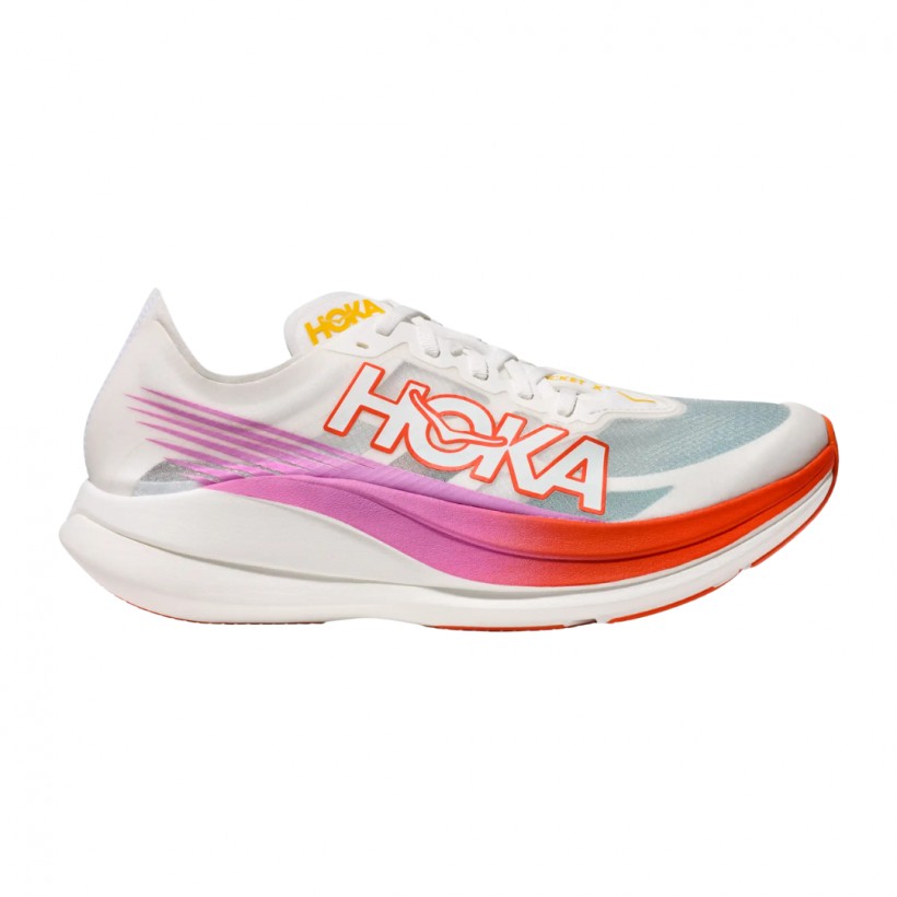 Buty Hoka Rocket X 2 Biało-Pomarańczowe Unisex