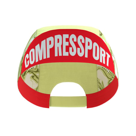 Gorra Compressport Pro Racing Cap Verde Rojo