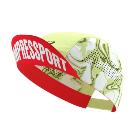 Gorra Compressport Pro Racing Cap Verde Rojo