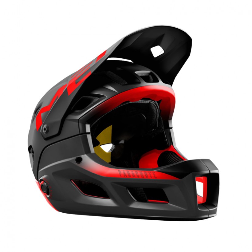 MET Parachute MCR Mips Helm Schwarz Rot