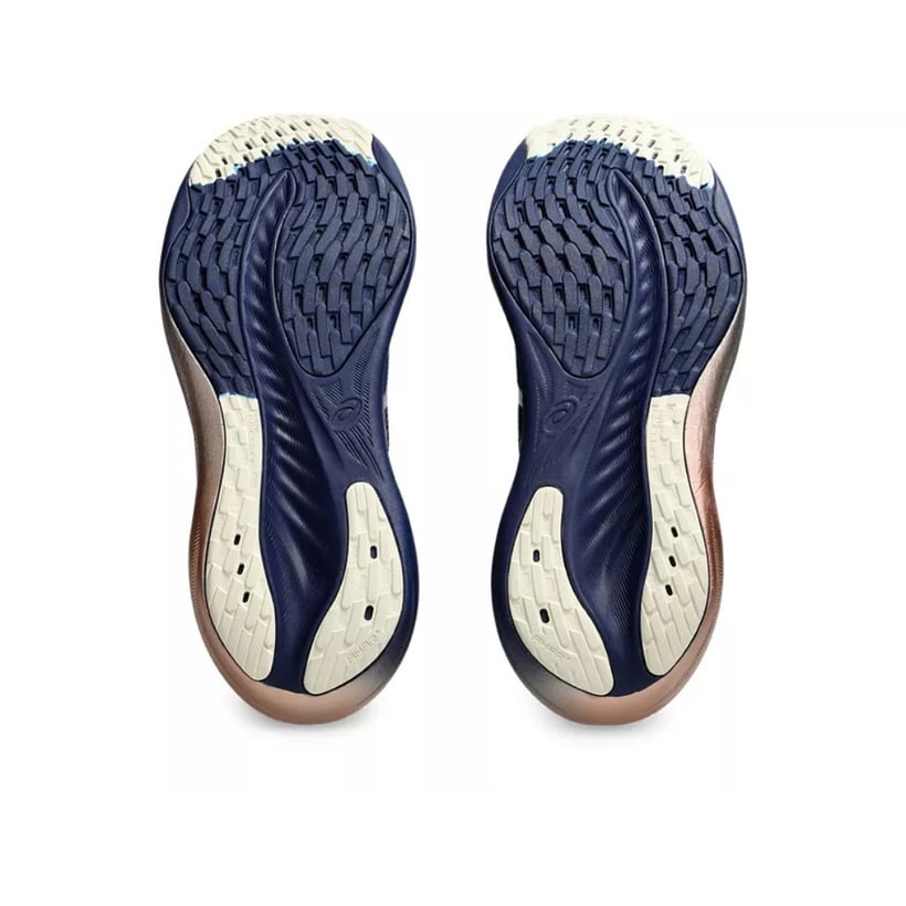 Asics Gel-Nimbus 26 Platinum Blue Gold Women Shoes