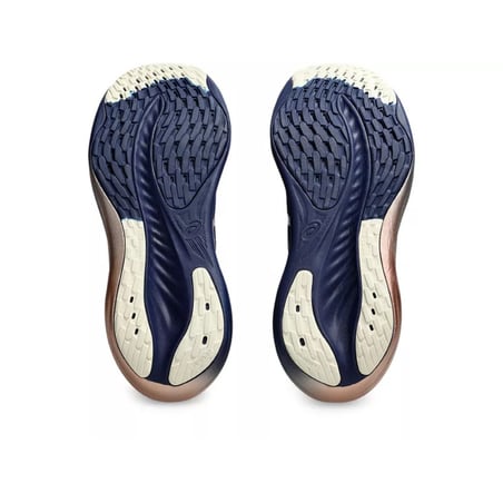 Asics Gel-Nimbus 26 Platinum Blue Gold Women Shoes
