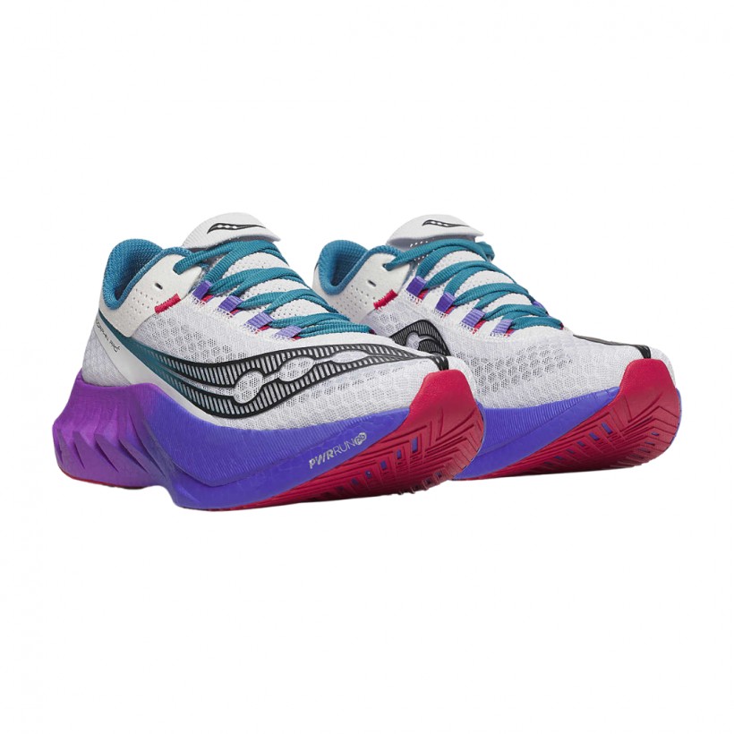 Tênis Saucony Endorphin Pro 4 Branco Roxo SS25...