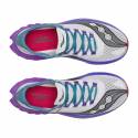 Zapatillas Saucony Endorphin Pro 4 Blanco Morado SS25 Mujer