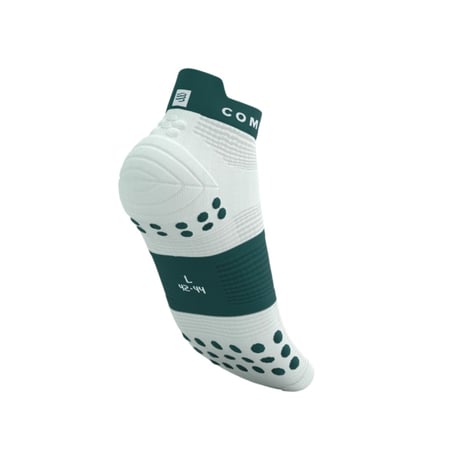 Meias Compressport Pro Racing v4.0 Run Low Branco Verde