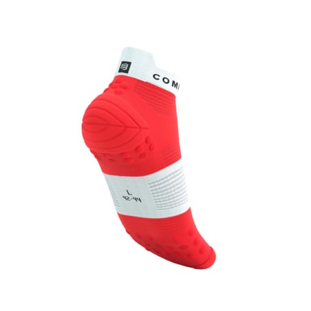 Compressport Pro Racing v4.0 Run Low Socken Rot Weiß