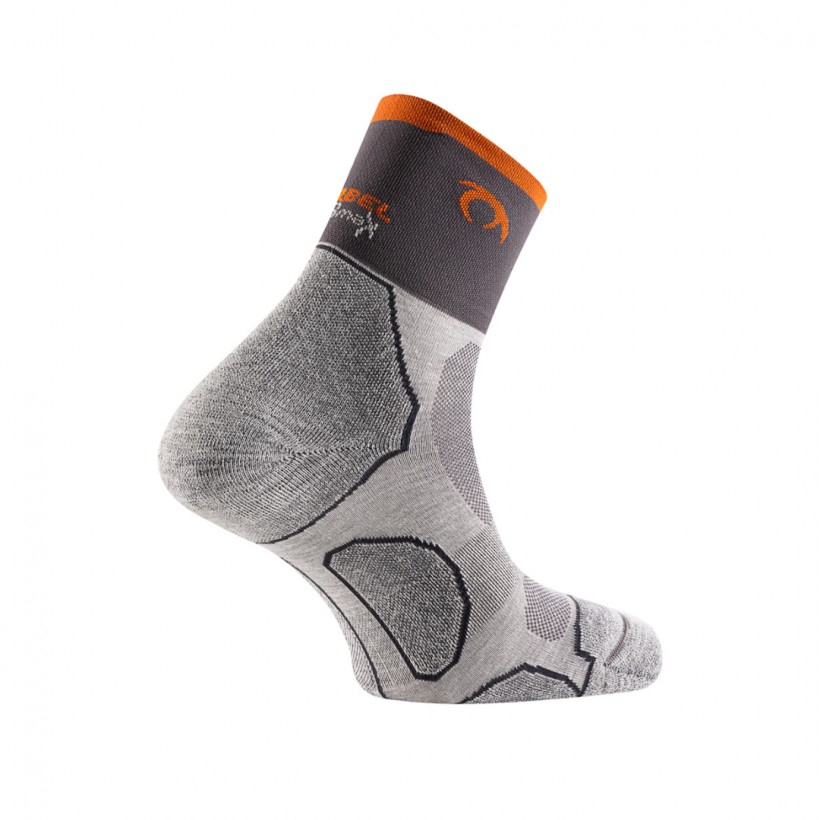 Lurbel Desafío Four Socken in Eisgrau und Orange