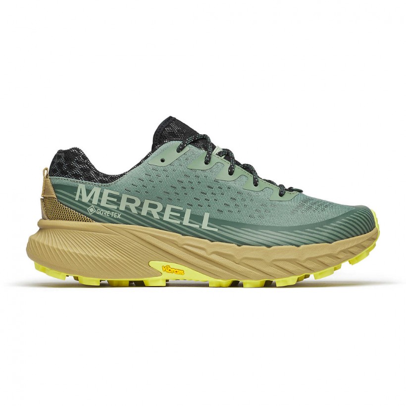 Chaussures Merrell Agility Peak 5 Gore-Tex Vert Marron SS25