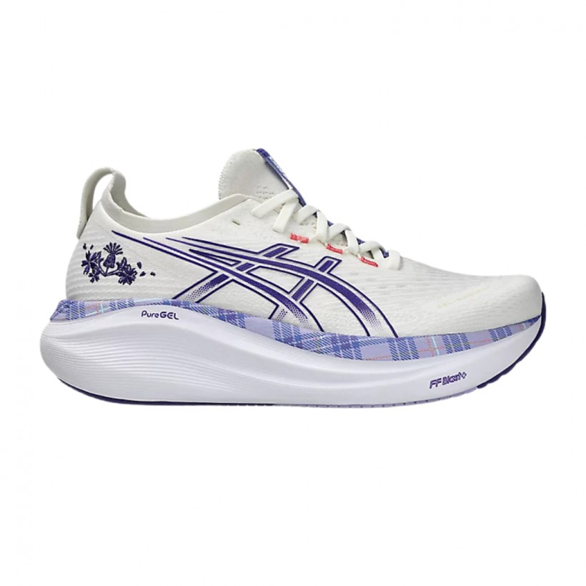 Buty Asics Gel-Nimbus 27 by Eilish McColgan Biało-Fioletowe SS25 Damskie