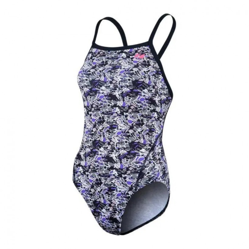 Maillot de bain Zone3 Strap Back Pacific Koa Gris Noir Femme