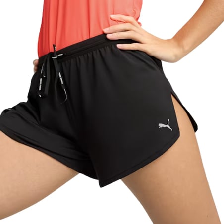 Pantalón Corto Puma Run Knit 3 Split Negro Mujer
