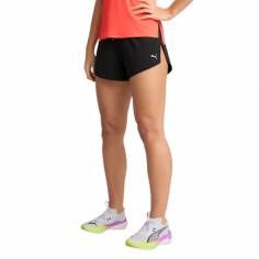 Kurze Hose Puma Run Knit 3 Split Schwarz Damen