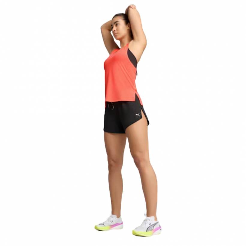 Kurze Hose Puma Run Knit 3 Split Schwarz Damen