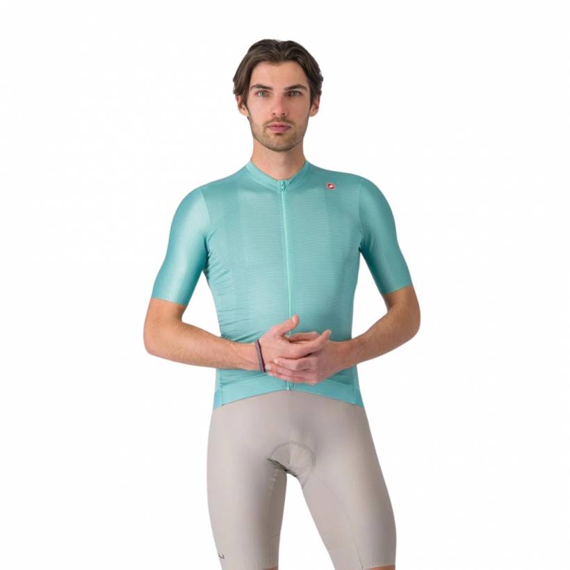 Maillot Castelli Espresso Manga Curta Azul