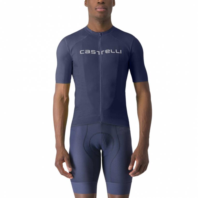 Jersey Castelli Prologo Lite Manga Curta Azul