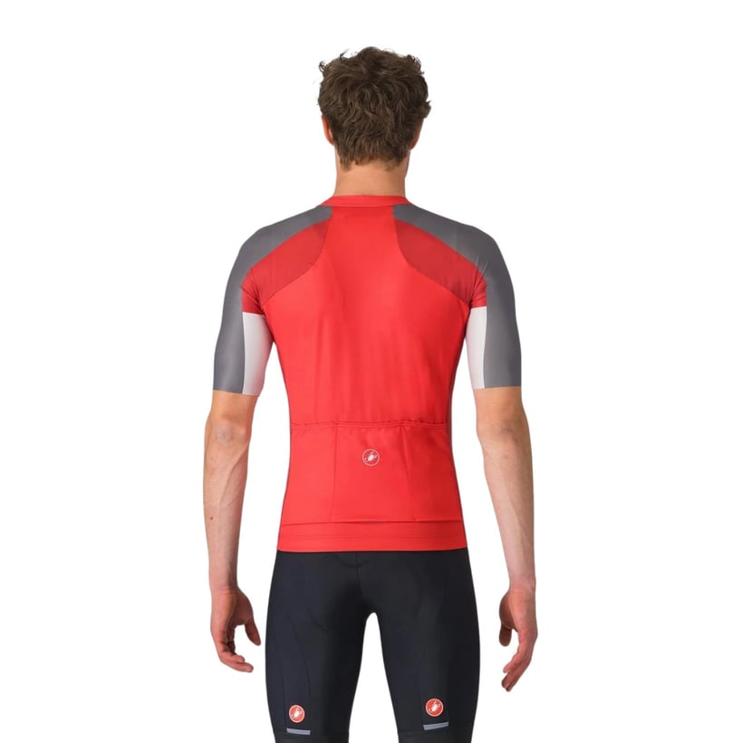 Castelli Entrata 6 Short Sleeve Jersey Red Gray