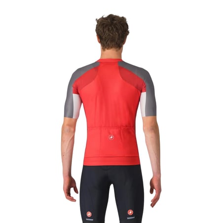 Castelli Entrata 6 Short Sleeve Jersey Red Gray
