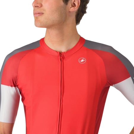 Castelli Entrata 6 Short Sleeve Jersey Red Gray