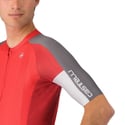 Maillot Castelli Entrata 6 Manga Curta Vermelho Cinza