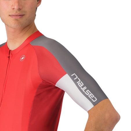 Maglia Castelli Entrata 6 Manica Corta Rosso Grigio