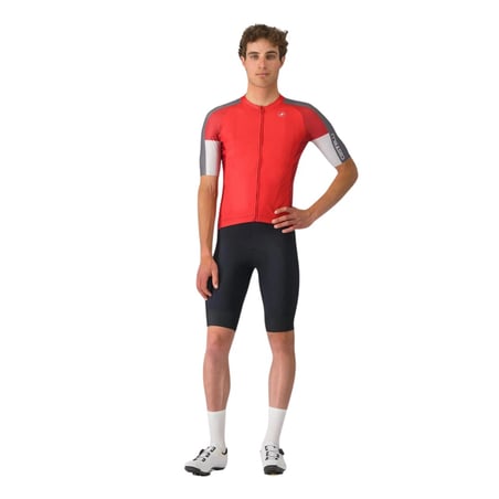 Castelli Entrata 6 Short Sleeve Jersey Red Gray